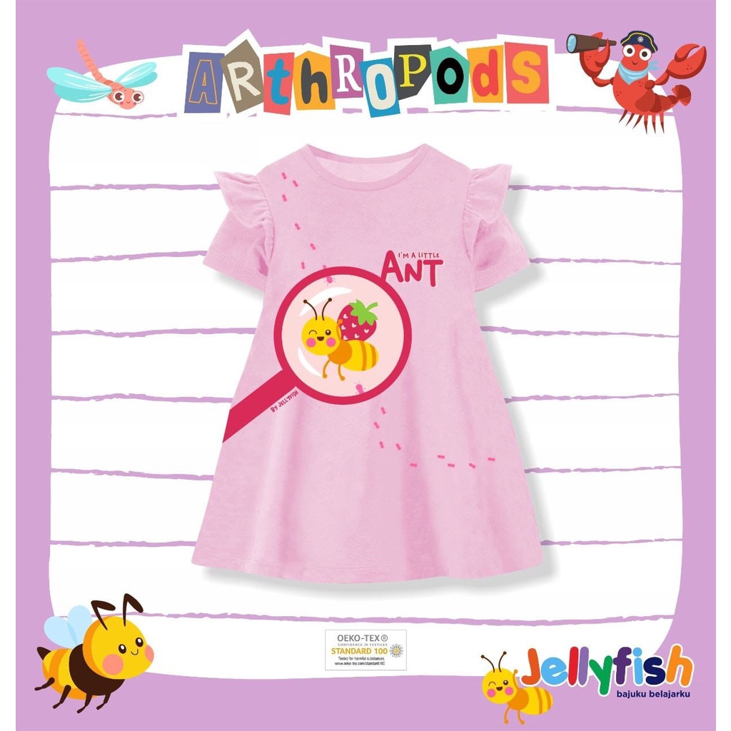 Dress Anak Perempuan Jellyfish Arthropods - Little Ant