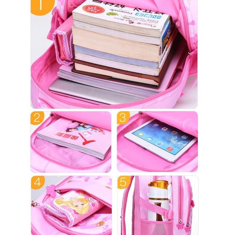 L8M6 Tas Sekolah Anak Perempuan Ransel Anak SD Karakter LOL Import Sequin Usap + Mata Lampu SUR