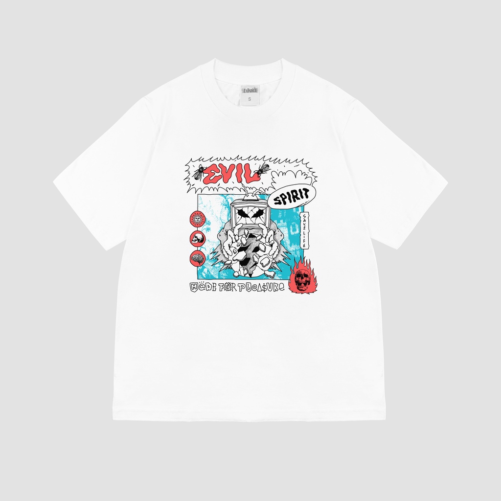 EVILSPIRIT KAOS OVERSIZE - MUFFARO WHITE UNISEX