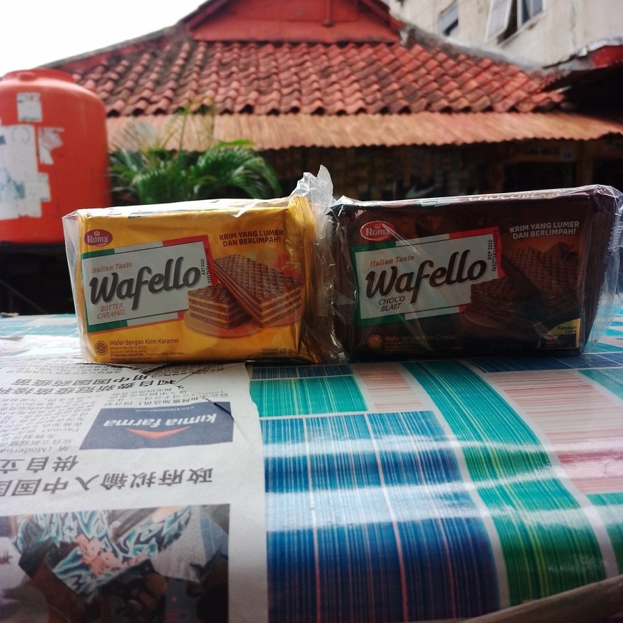 

Wafer ROMA WAFELLO rasa Karamel / Cokelat - 34 gram