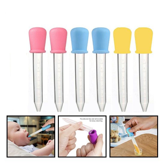 Pipet Tetes Obat Bayi Feeder Dropper Ukuran Alat Bantu Minum Baby Medicine BPA Free Silikon Vitamin Asi