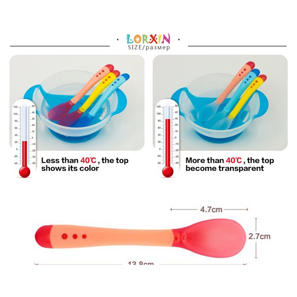 SENDOK MAKAN BAYI SENSOR SUHU PANAS / SENDOK GARPU BAYI SILIKON / SENDOK MAKAN BAYI SILIKON / BABY SPOON