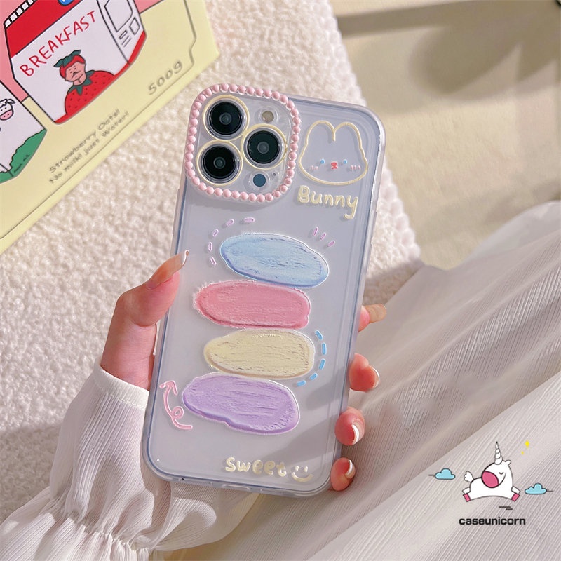 Case Oppo A15 A17 A96 A7 A57 A17K A95 A78 A58 A16 A76 A12 A55 A16K A3S A31 A54 A74 A94 A5 A9 A5S A1K Reno 8T 5 5F 7Z 4F 6 A11 A33 A35 A12E Kartun Bunny Art Minyak Soft Case Lukis