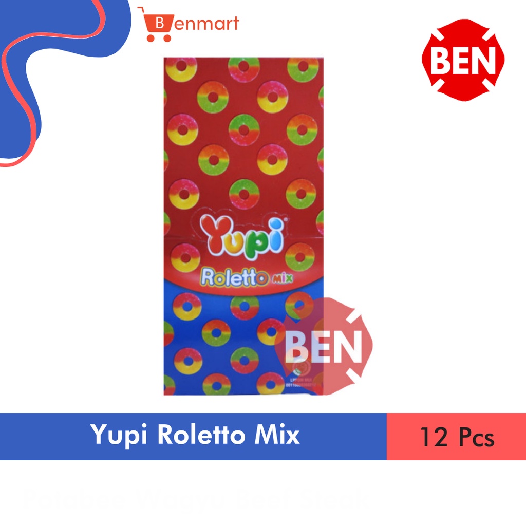 

Yupi Roletto Mix 1 Pak Box Dus 12 Pcs Permen Jelly Murah Manis Roleto