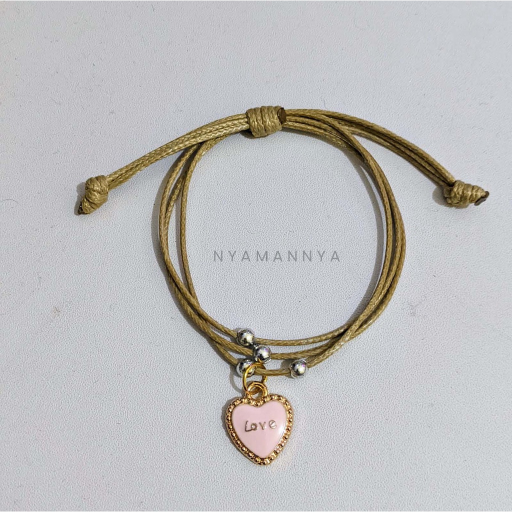 Gelang Tangan Charm Unicorn Kucing Cloud Love Tali Waterproof