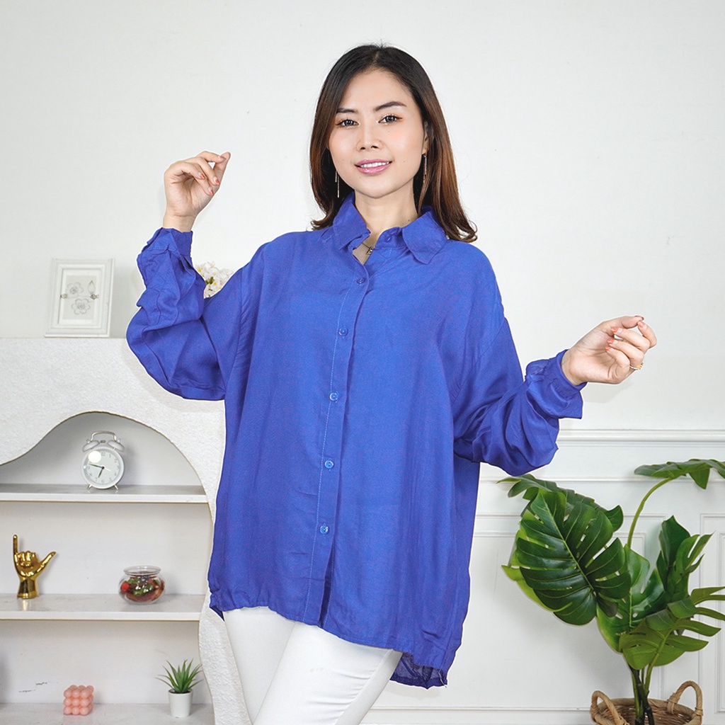 AFI - EC - ⭐️PREMIUM RAYON DIAMOND⭐️ Lydia Oversize XXL RAYON DIAMOND / Flowing Shirt