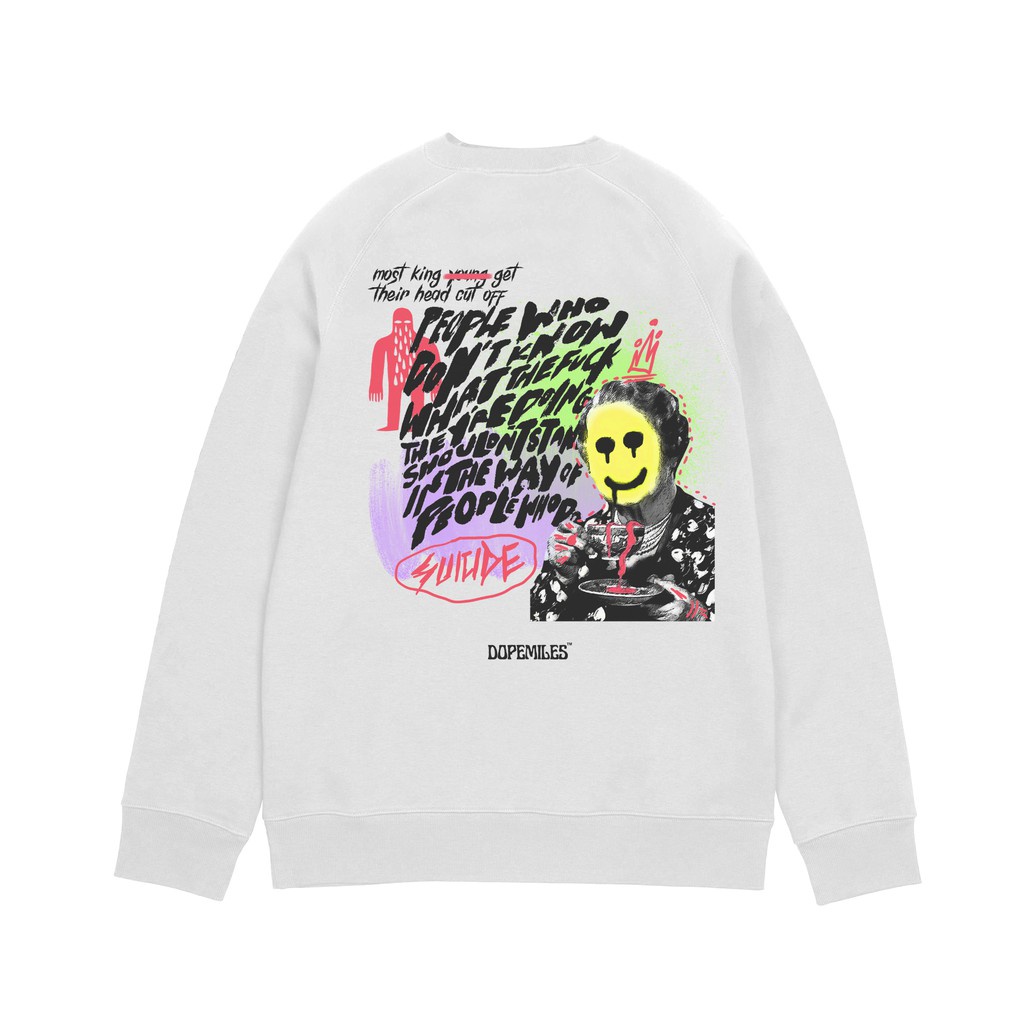 DOPEMILES - Suicide White Crewneck