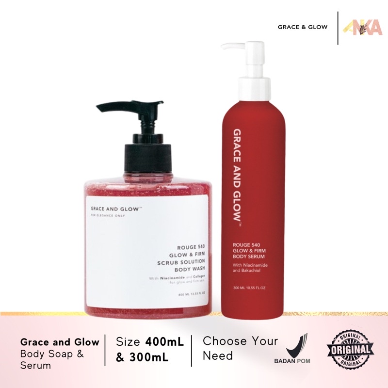 GRACE AND GLOW BODY WASH SERUM BLACK OPIUM ENGLISH PEAR ROUGE