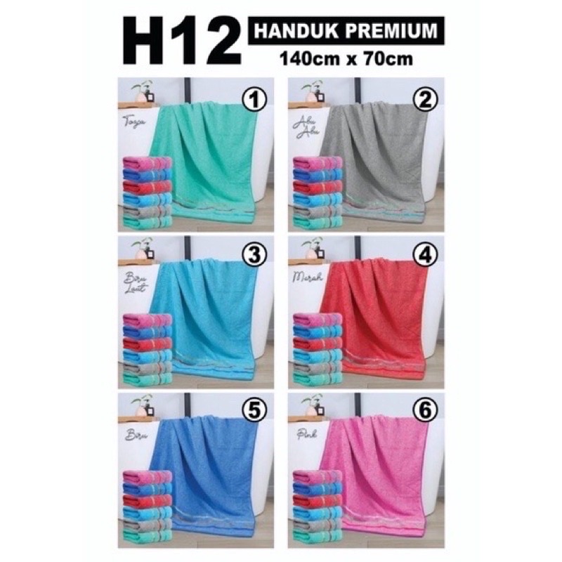 HANDUK GARIS H-12 | HANDUK DEWASA HANDUK MURAH
