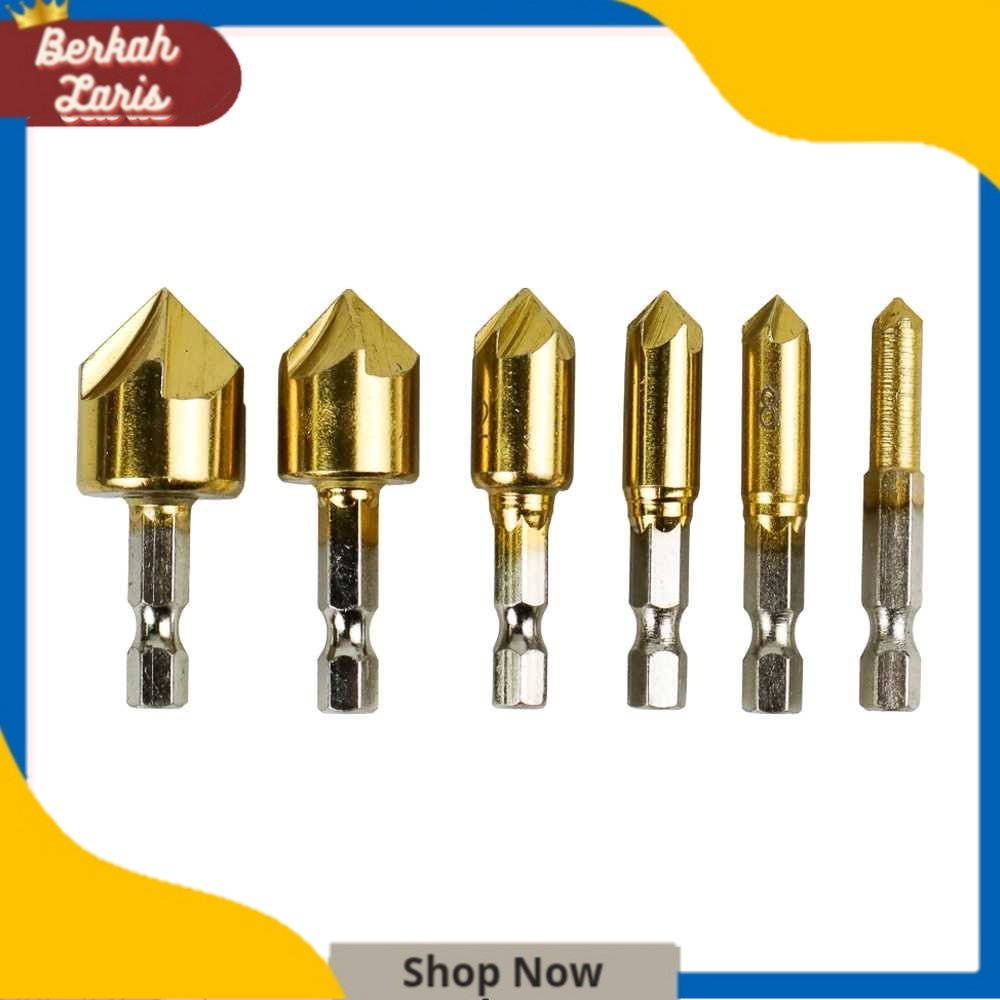 

Taffware Mata Bor Drill Bit Countersink HSS 6-19mm 6 PCS - BT3 Berkah Laris