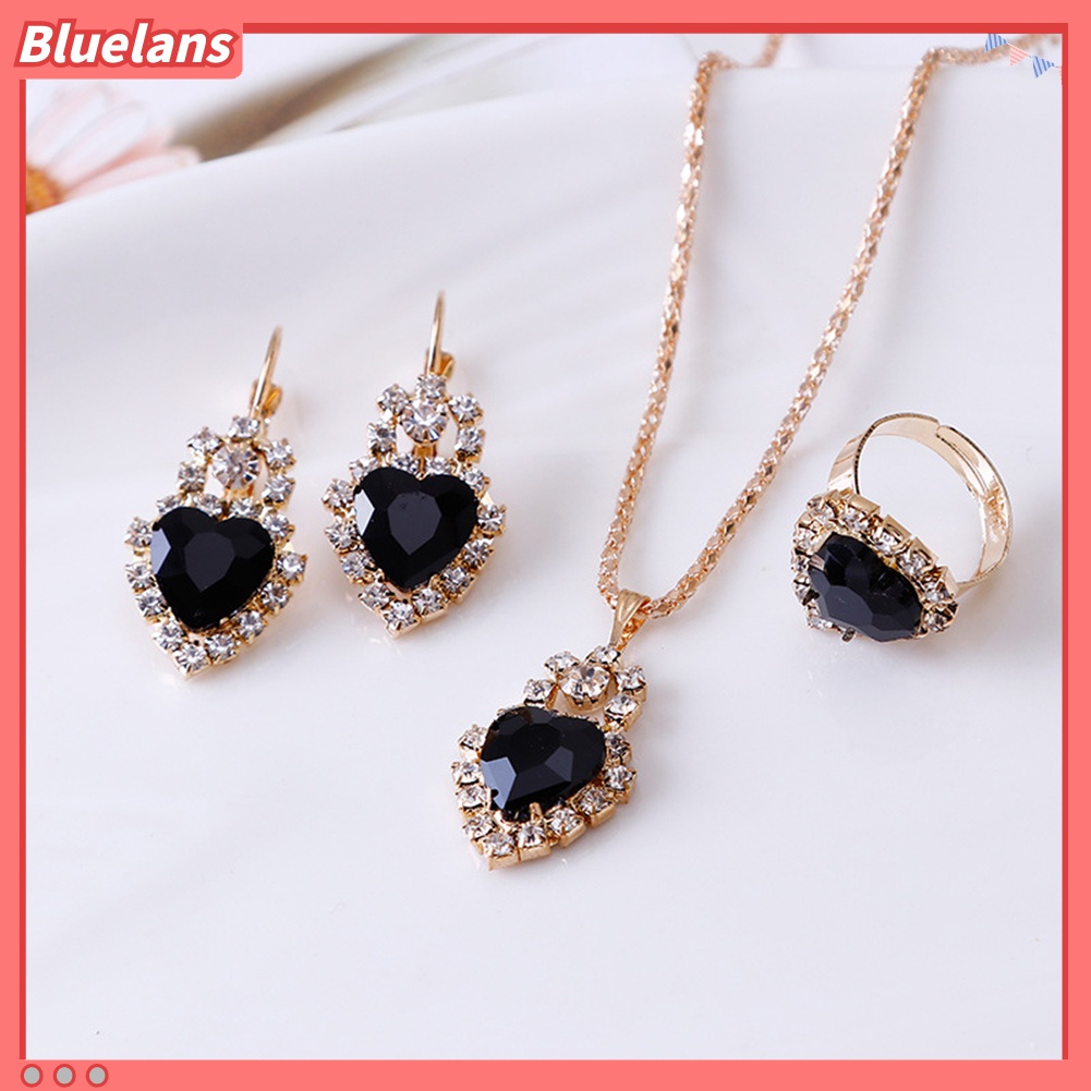 Kalung Liontin Berlian Imitasi Bentuk Hati Untuk Wanita