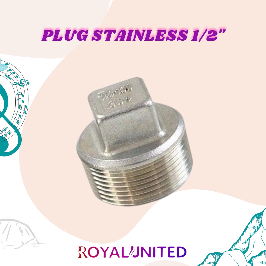 Plug/dop stainless drat luar 1/2&quot; Premium High Quality