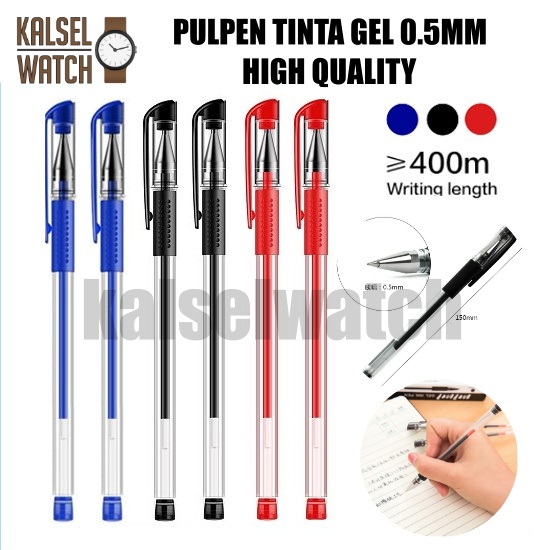 COD Pulpen Pen Bolpen Pena Gel Ink Tinta 0.5mm High Quality Original 100% Mimi Alat Tulis Kantor Sekolah Grosir Tinta Cair Standart Warna Hitam Merah Biru Isi Ulang ART23