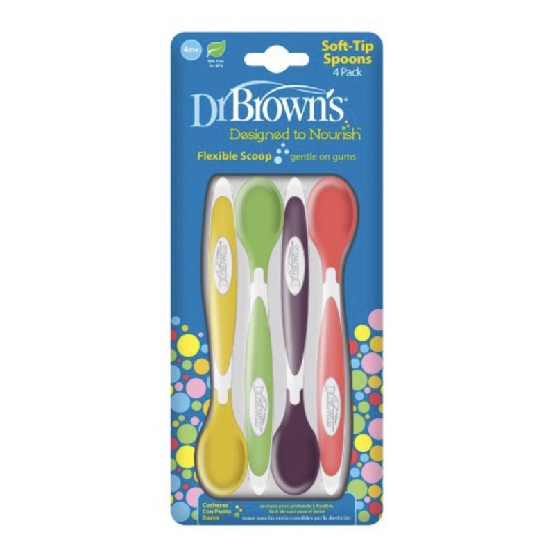 Dr.Browns Soft Tip Spoon / Sendok Makan Bayi [ Isi 2 / Isi 4]