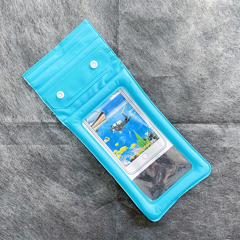 【AC015】Casing Handphone Anti Air XL / Pelindung Hp Anti Air / Universal Waterproof XL Bening