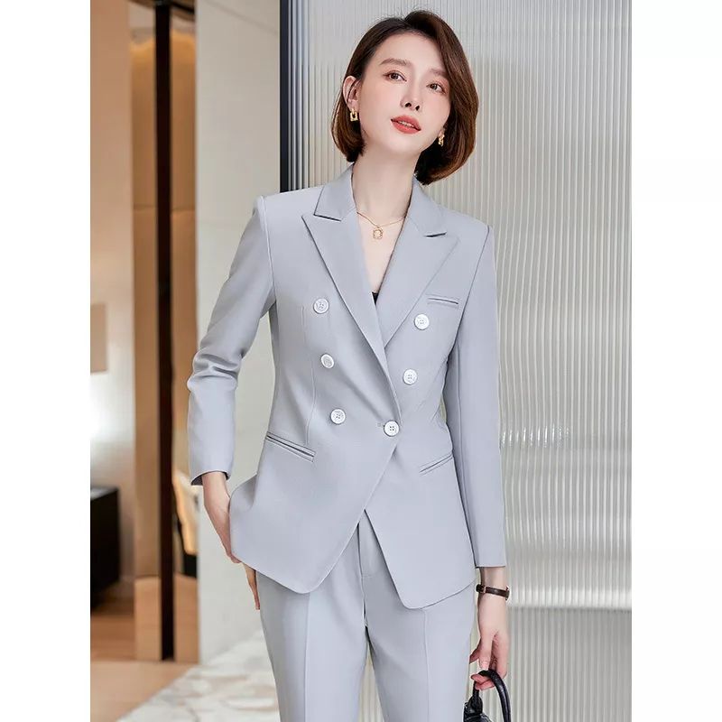 Setelan Jas Blazer Kancing 6 Wanita Bahan Stallion premium