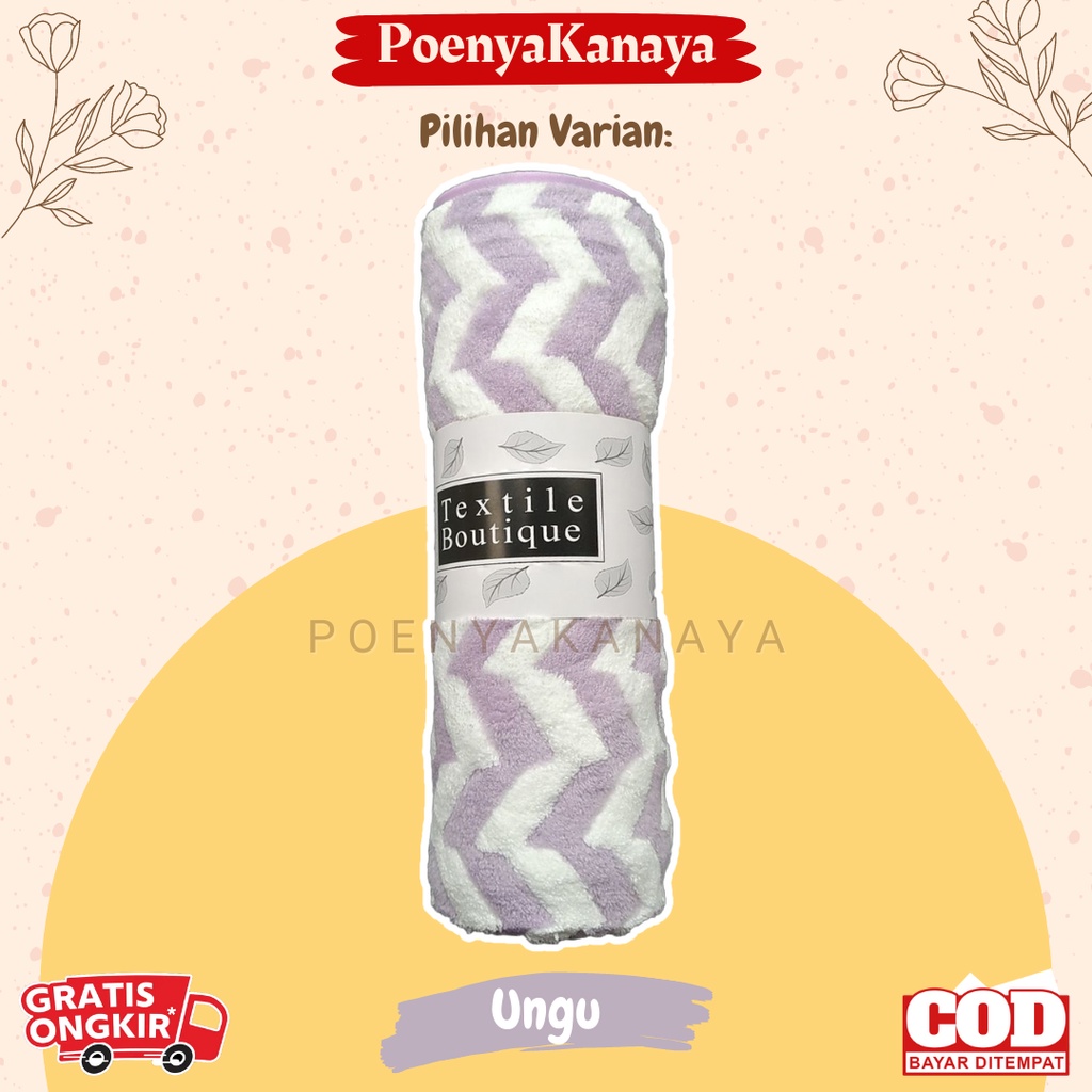 Handuk Bayi Towel Microfiber Salur Zig Zag Lucu Handuk Towel Anak Premium Lembut AK45