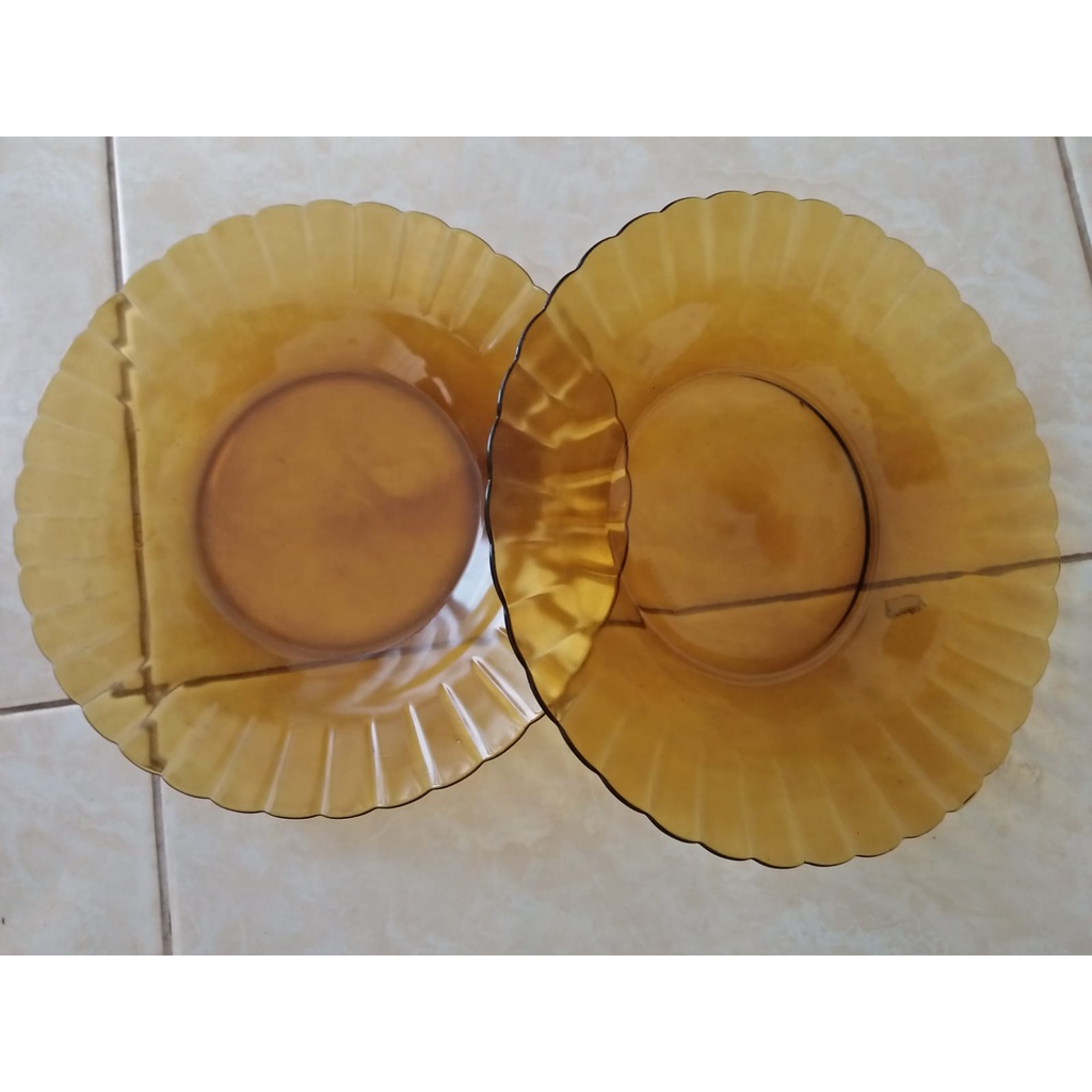 Jual Piring Makan Beling Kaca Warna Coklat Shopee Indonesia 7692