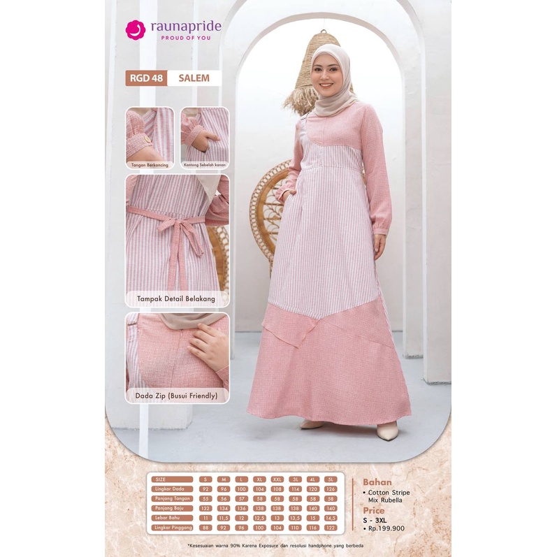 Baju  Gamis Wanita  Katun / Rauna GD -48 / Fashion Muslim