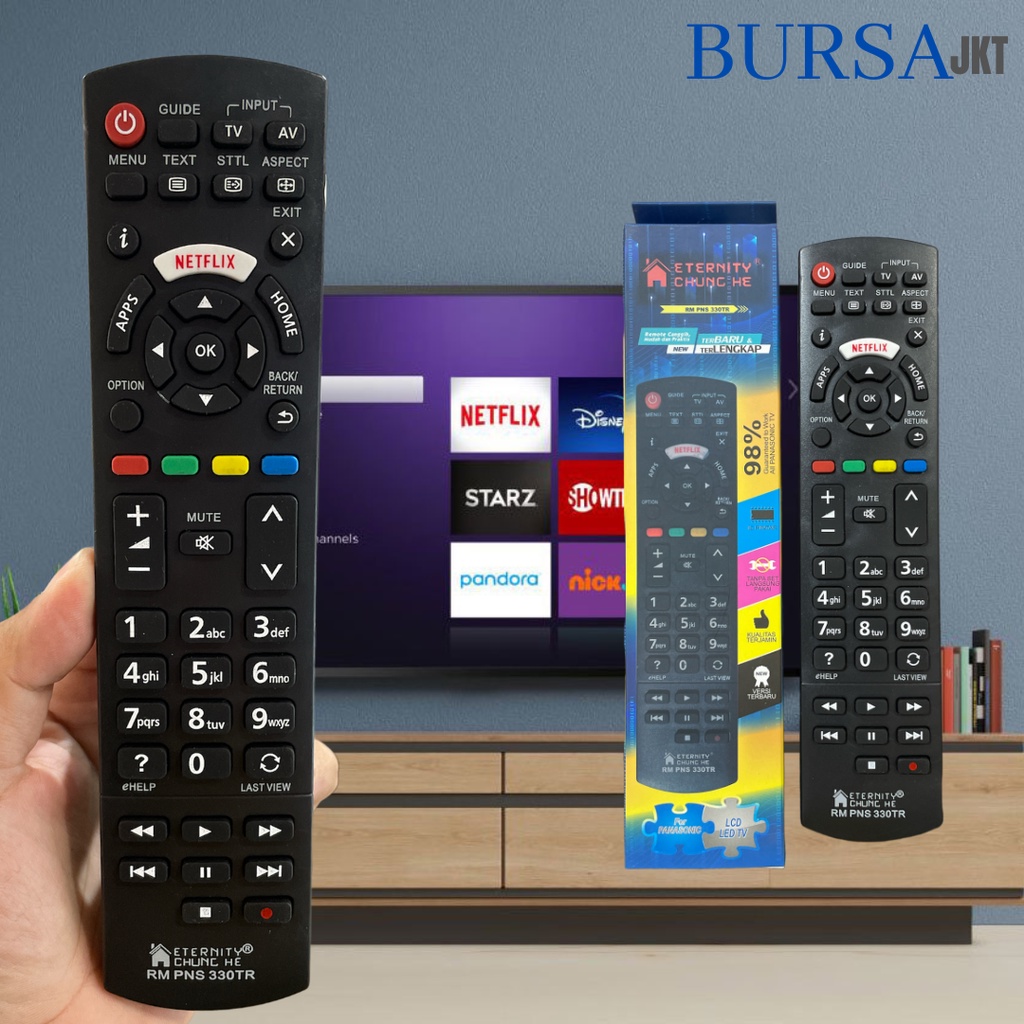 REMOTE PANASONI SMART TV UNIVERSAL PNS 40SF500G DIGITAL NETFLIX MULTIFUNGSI PNS330TR