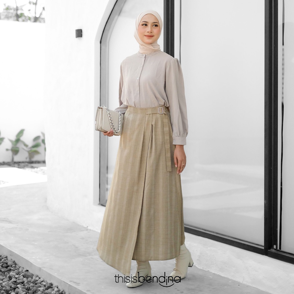 THISISBENDINA Rok Panjang Kotak kotak NUE Skirt