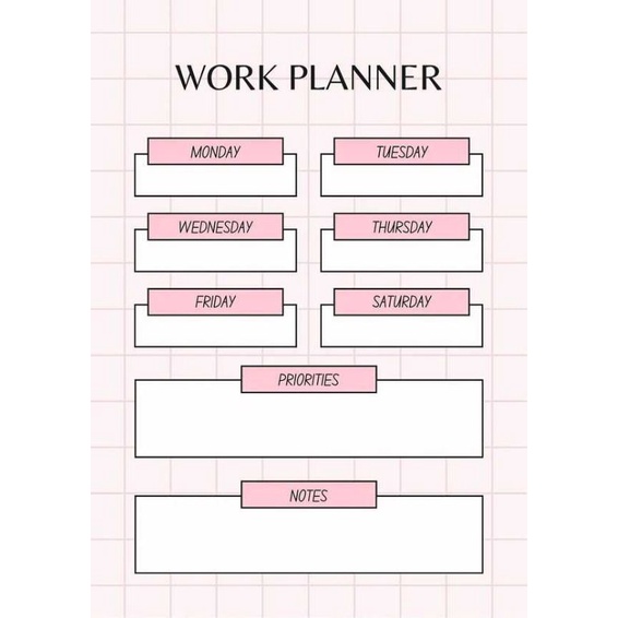 

WORK PLANNER / JURNAL SCHEDULE