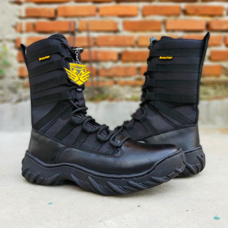 SEPATU PDL NINJA KOMANDO BROTRHER KULIT SAPI ASLI SEPATU PDL DINAS LAPANGAN TNI POLRI SECURITY SATPAM SEPATU BOOTS PRIA DAN WANITA