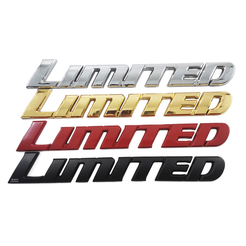 1pc Stiker Emblem / Badge Logo Tulisan LIMITED Bahan Metal Untuk Dekorasi Mobil