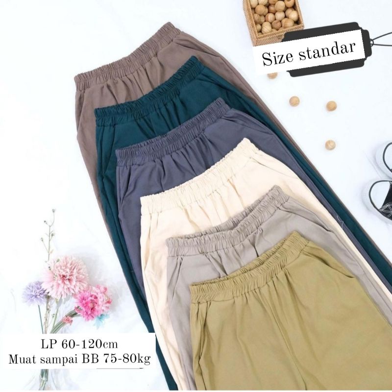 celana kerja wanita strech import /Fuji pants jumbo/standar