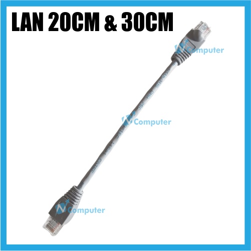 KABEL LAN CAT5E PANJANG 20CM 30CM ORIGINAL KUALITAS PABRIKAN FREE CRIMPING RJ45 DAN PLUGBOOT