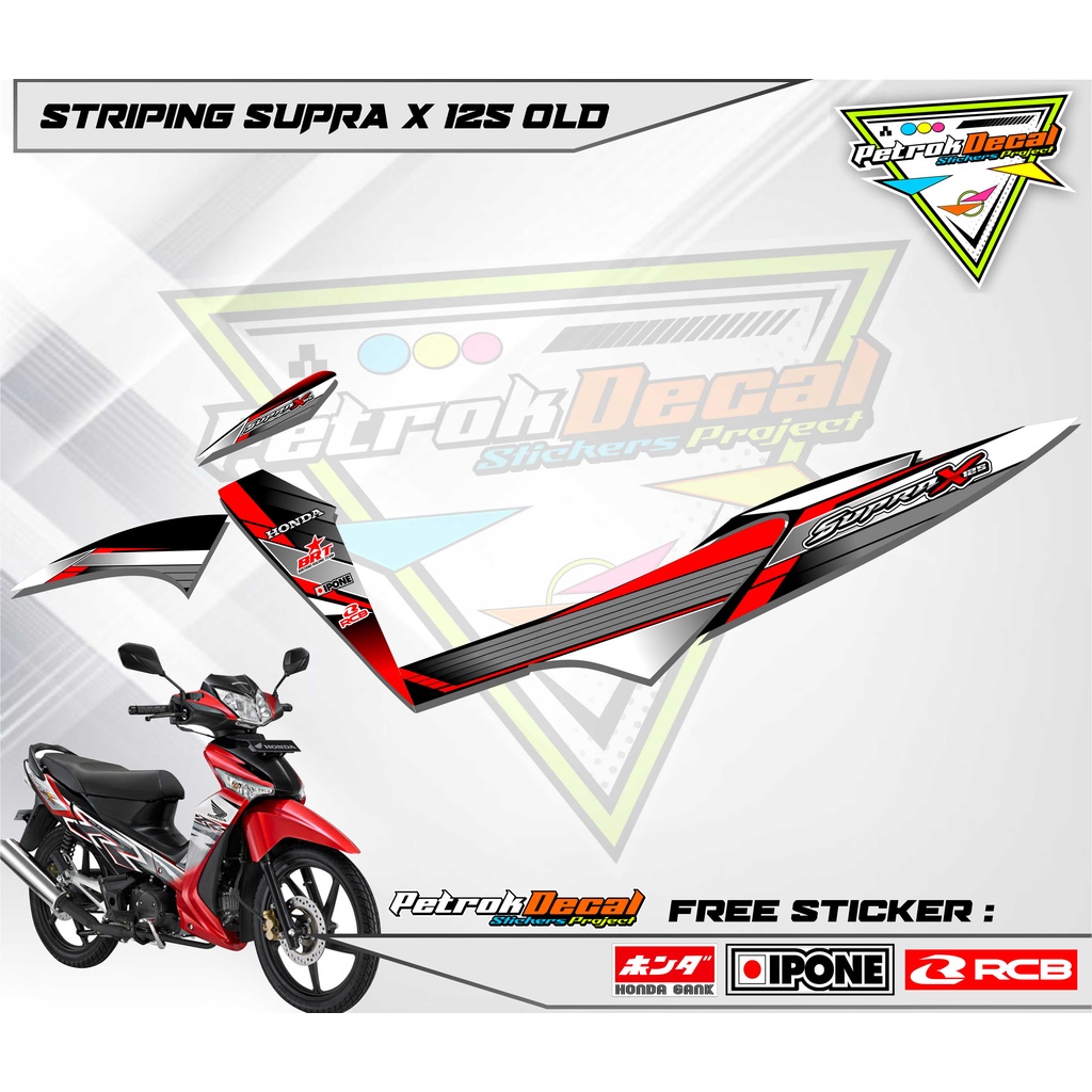 Stiker Striping Lis Supra x 125 - Stiker Striping Variasi Motor Supra X 125 Racing