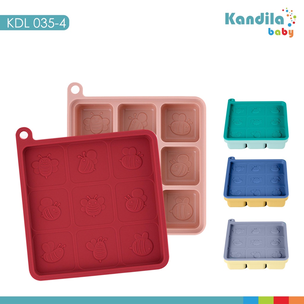 KandilaBaby KDL035-1 KDL035-2 KDL035-3 KDL035-4 VEGGIE SILICONE ICE TRAY - CARTOON SAUSAGE MOLD - CUTE ANIMALS SILICONE ICE TRAY - CUTE BEES SILICONE ICE TRAY - Cetakan Bekal Bayi - Cetakan MPASi - Tray MPASI