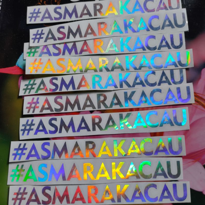 PROMO!!STIKER CUTTING HOLOGRAM #ASMARAKACAU | STIKER HELM , MOTOR , DANLAINNYA