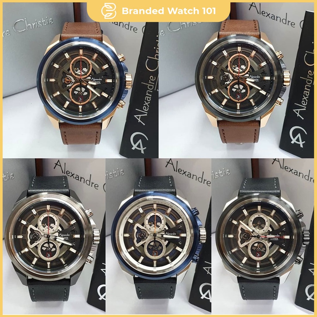 ORIGINAL Jam Tangan Pria Alexandre Christie AC 6504 / AC6504 Garansi 1 Tahun