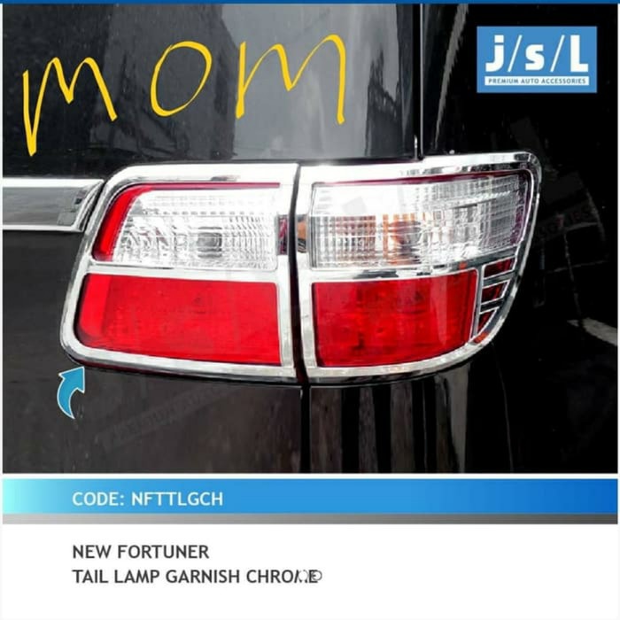 [READY] Garnish List Cover Lampu Belakang New Fortuner 2008-2011 Chrome / Perlengkapan Variasi Mobil