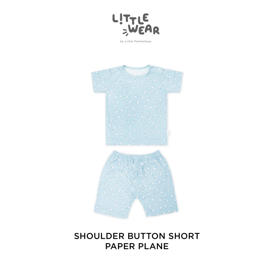 Little Palmerhaus - Little Wear Shoulder Button Short Sleeve 11.0 (Setelan Pendek Anak)