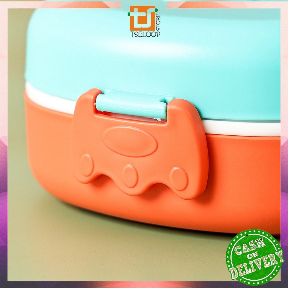 OFM-C714 Kotak Bento Lunch Box Karakter Kartun / Kotak Makan Siang Anak Set BPA FREE Tempat Bekal Anti Tumpah