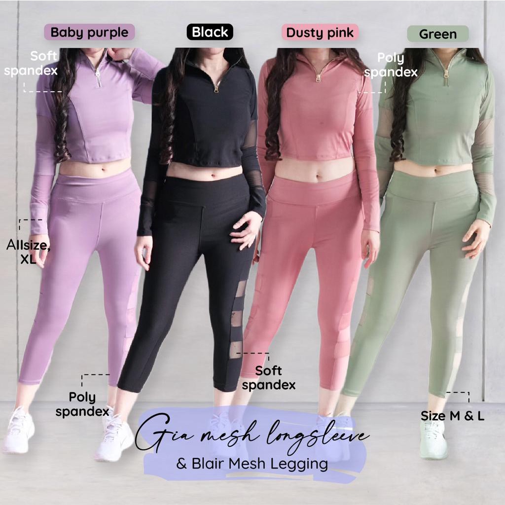 SETELAN SENAM GIA BLAIR SET BAJU SENAM WANITA BAJU AEROBIK BAJU DANCE WANITA