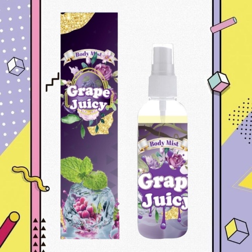 Kanzo - Parfum Body Mist Grape Juicy 100ml Premium / Body Mist Grape Juicy 100ml Best Seller / Parfum Wanita Wangi Tahan Lama