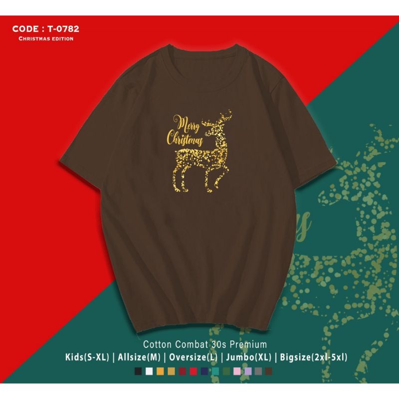 KAOS NATAL RUSA CHRISTMAS/KAOS KATUN EDISI NATAL DEER RUSA