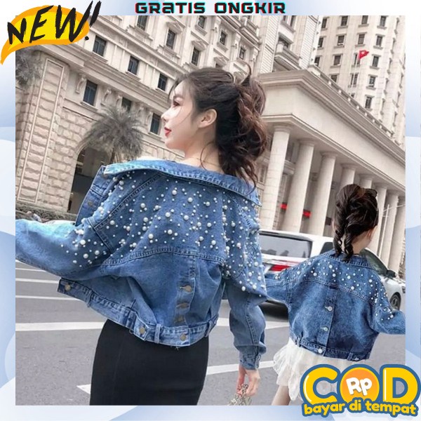 Fish Denim Jaket Jeans Kekinian Jacket Hoodie Outer Levis Hodie Cewek 912 Jaket Jeans Crop Kombin Ja