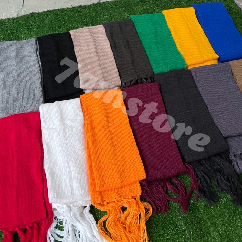Syal Rajut Pria / Wanita Dewasa Polos