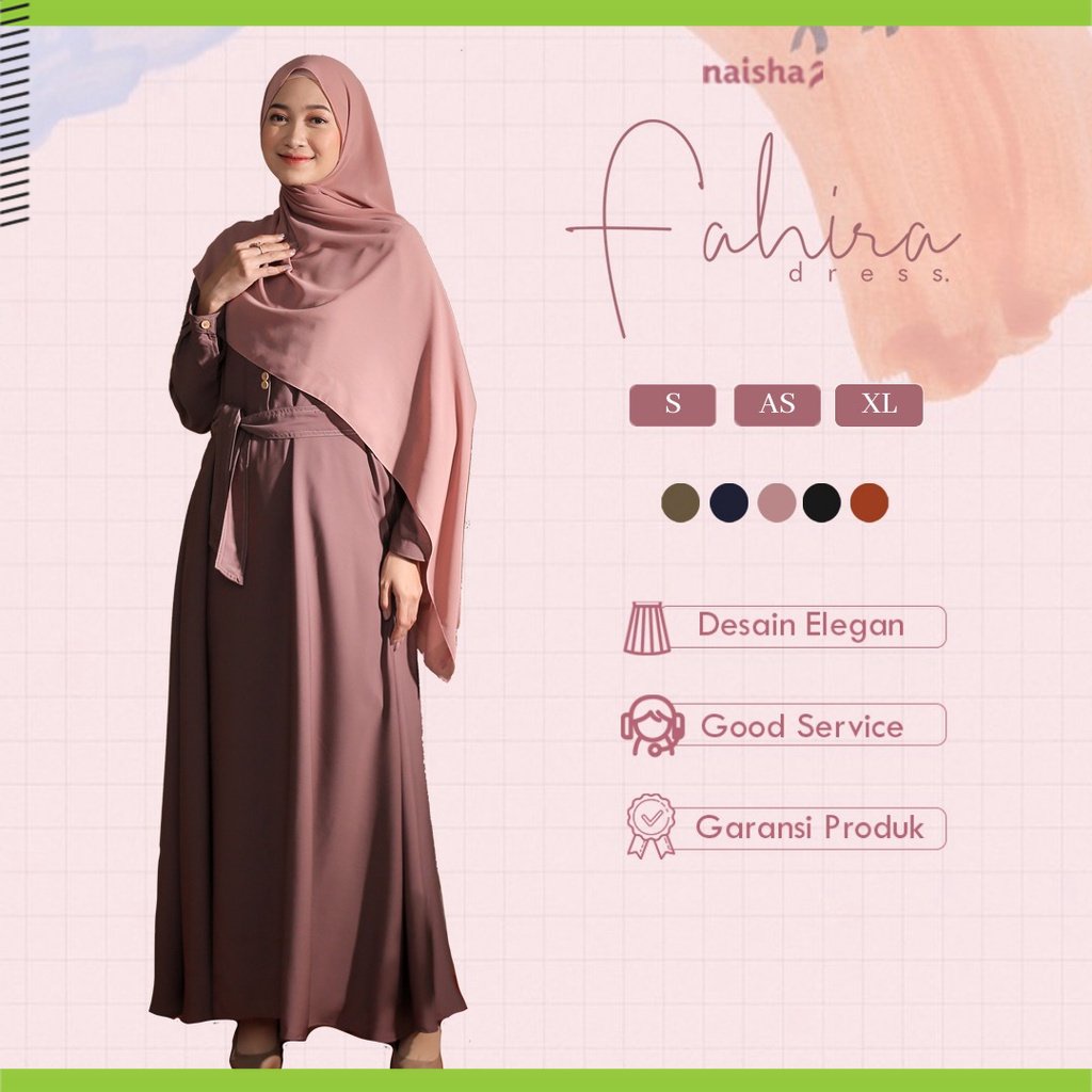 Fahira Dress by Naishaofficial / Gamis Fahira / Gamis Dewasa