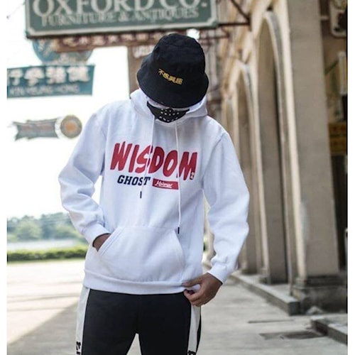 Sweater Hoodie WISDOM GHOST Jumper Pria Wanita Bahan Fleece Tebal Ukuran S M L XL XXL XXXL