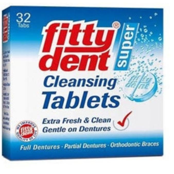 VIRAL Fittydent Cleansing Tablet Gigi Palsu Retainer Denture Cleanser