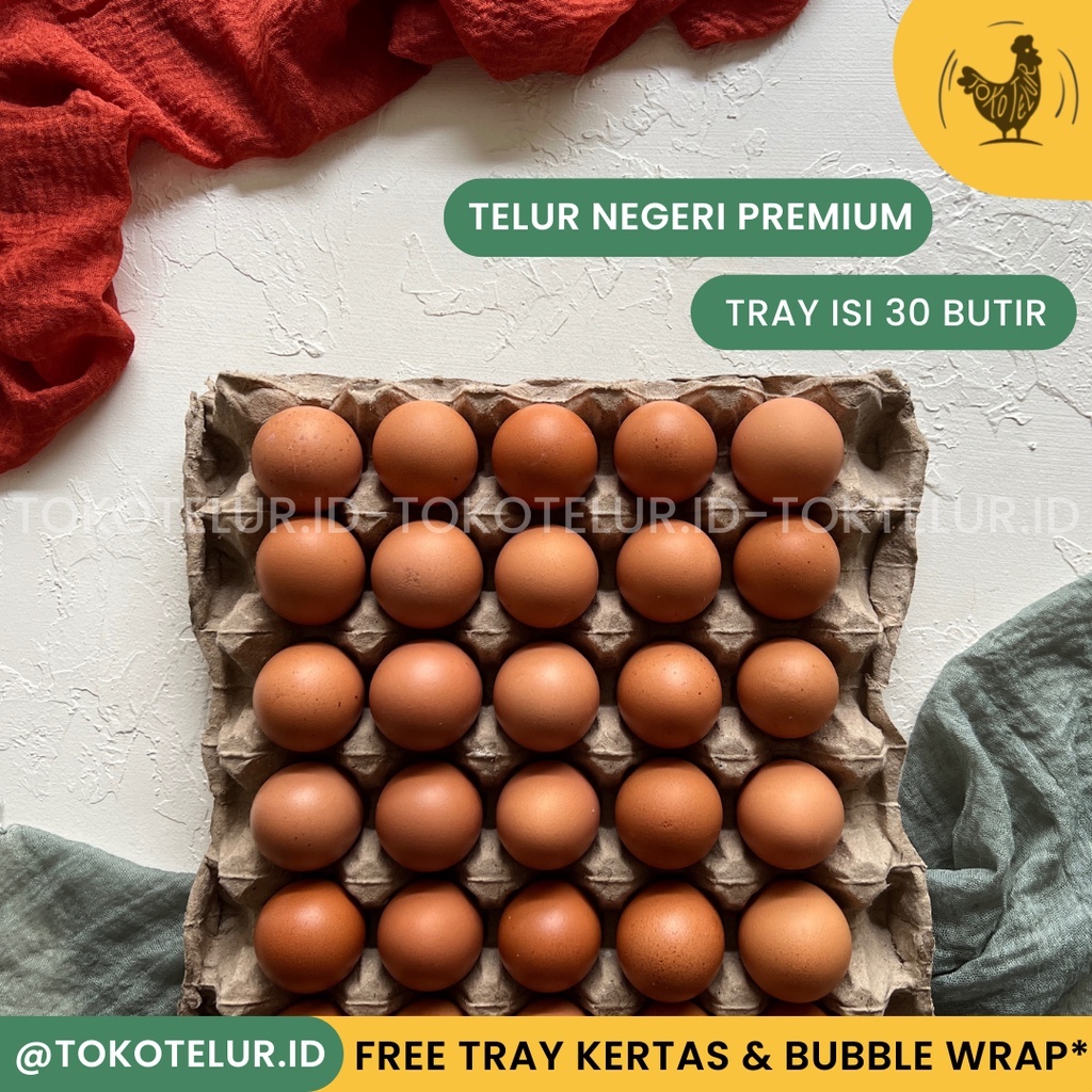 Telur Ayam Negeri Premium Pilihan (30 Butir) 1 Tray - FRESH/Segar