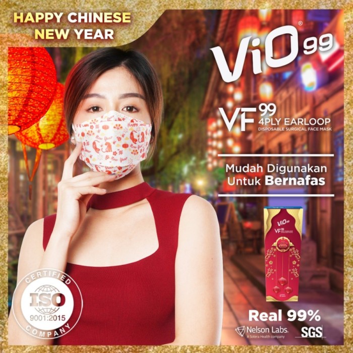 

VIO MASK VF CHINESE NEW YEAR / VIO MASKER VF99 4PLY EARLOOP IMLEK 10S