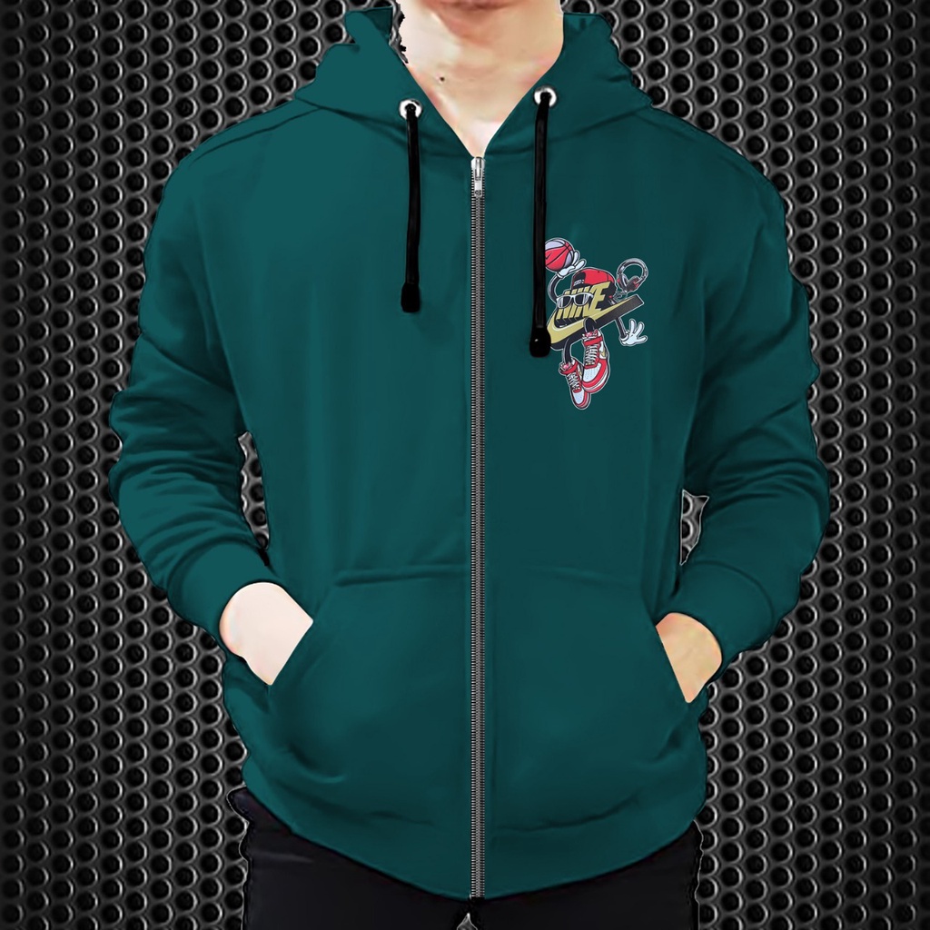 Jaket Resleting Jordan Nk / Jaket Dewasa / Jaket Distro / Jaket Diskon Bahan Fleece