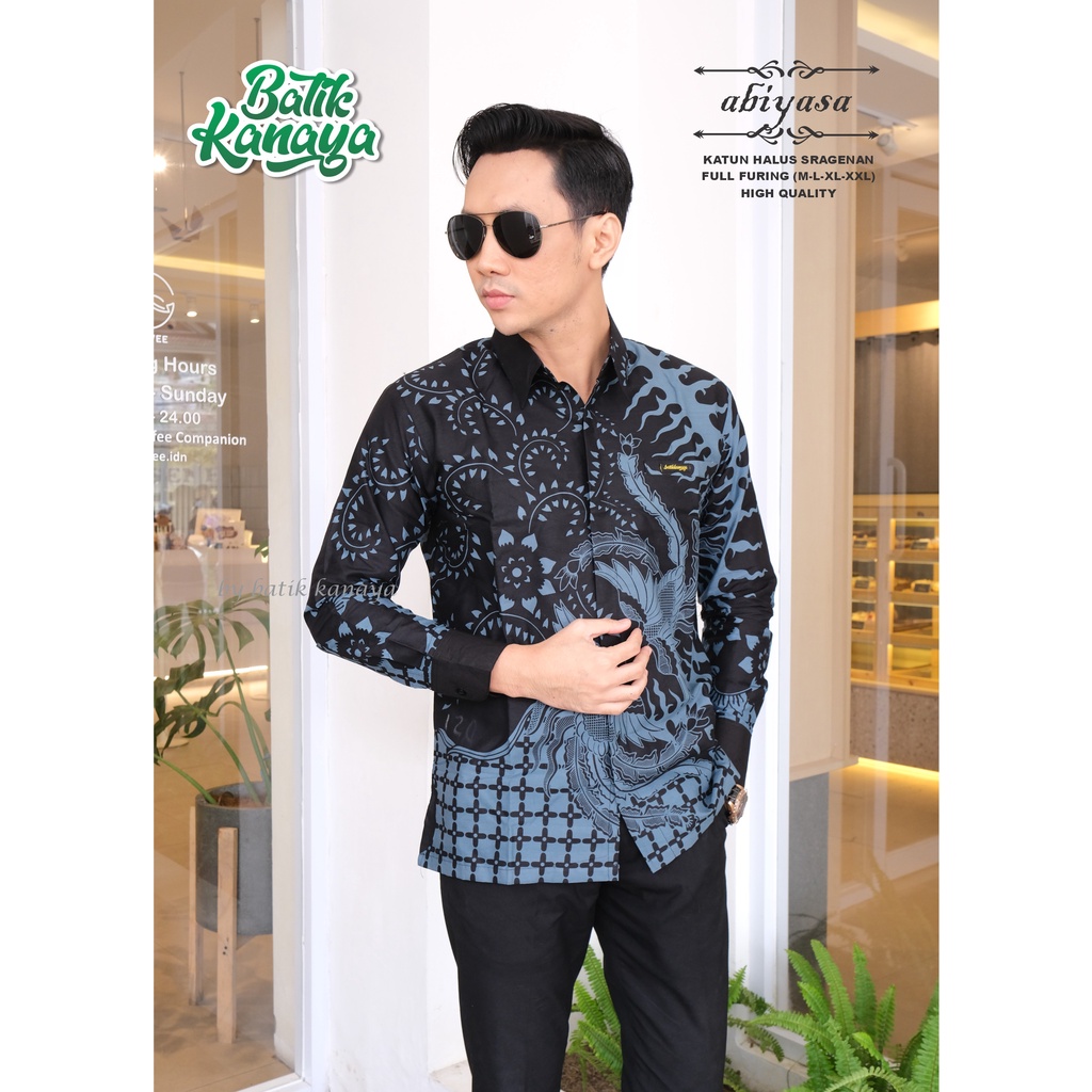 Kanaya - Kemeja Batik Pria Lengan Panjang Full Furing Motif ABIYASA