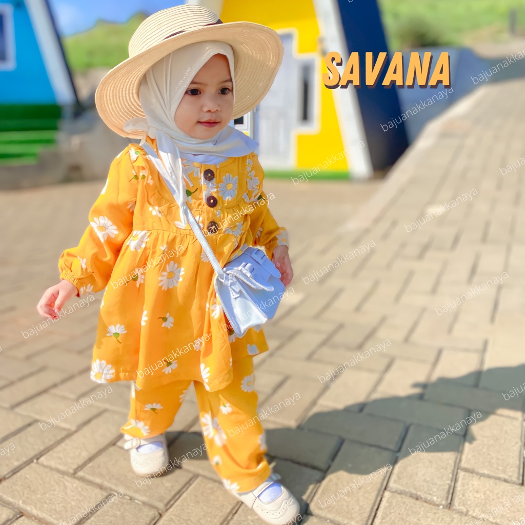 1-4 TH SETELAN ANAK SAVANA ONE SET RAYON ANAK by MyBee